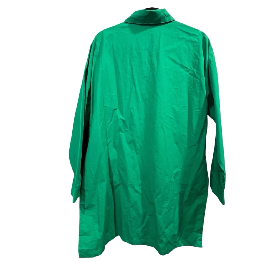 Unfashional Japanese Designer Green Button Front Abstract Face Art Oversized - Picture 2 of 10